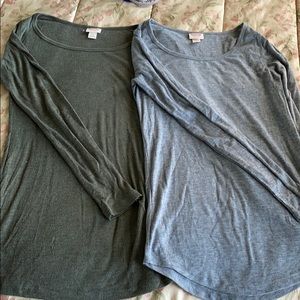 Long Sleeve Ribbed Shirts